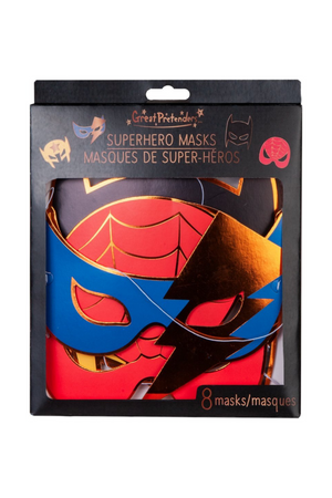 Masks - Party - Superhero (8 per Pack)