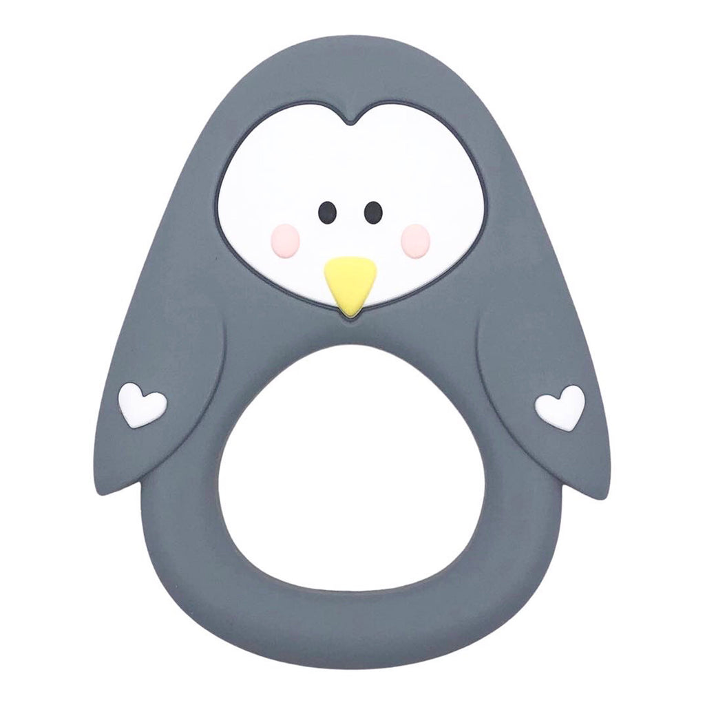 Little Cheeks Penguin Teether - Grey